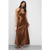 Warehouse Chocolate Maxi Dress Womens Party Dresses