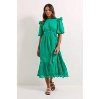 Dorothy Perkins Green Midi Dress Womens Daywear Dresses