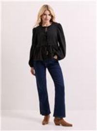 DOROTHY PERKINS Tie Front Long Sleeve Blouse 12