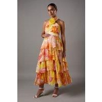 Coast Yellow Midi Dress Womens Occasion Dresses