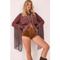 Nastygal Chocolate Shirt Womens Daywear Tops