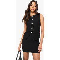Womens Textured A-Line Mini Skirt