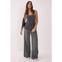 Nastygal Black Bustier Womens Going Out Tops