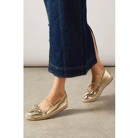 Womens Nina Faux Leather MaryJane Espadrille Flat Shoes