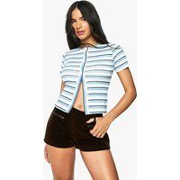 Womens Velour Micro Shorts