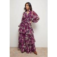 Oasis Purple Maxi Dress Womens Daywear Dresses