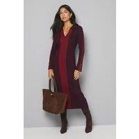 Wallis Burgundy Knitted Dress Womens Casual Dresses