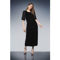 Wallis Black Fit & Flare Dress Womens Party Dresses