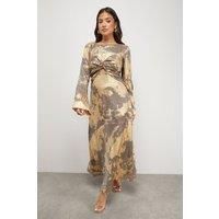 Warehouse Taupe Midi Dress Womens Party Dresses