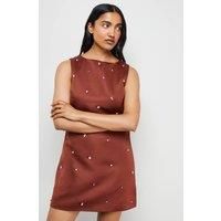 Warehouse Brown Mini Dress Womens Party Dresses