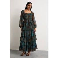 Warehouse Blue Maxi Dress Womens Occasion Dresses