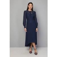 Wallis Navy Fit & Flare Dress Womens Occasion Dresses