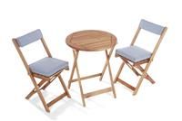 Zipcode Design Cassandra 2 Seater Bistro Set with Cushions Zipcode Design Colour: Natural  - Natural