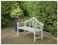 Greenhurst PU Coated Lutyens Bench White