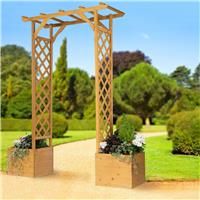 Greenhurst Wooden Arch And Planters