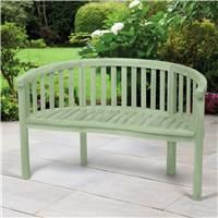 Greenhurst Woodfield Banana Bench Sage Green, Green