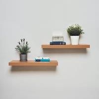 Greenhurst 2Pk 60Cm Floating Shelves Oak