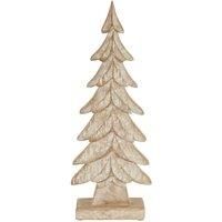 Hill Interiors Carved Large Christmas Tree - Wood - L5 x W18 x H52 cm - Brown