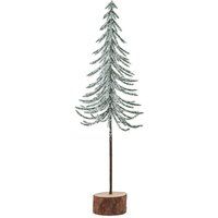Hill Interiors Snowy Spindle Tree Christmas Decoration (25cm) (Brown/White/Green)