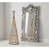 Sostter Festive LED Wicker Christmas Tree with Star Large 130cm in Brown