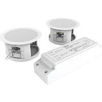 Ceiling Bluetooth Speakers Complete Kit - Easy To Install Ceiling Speakers Fit in Existing Downlight Cut-Out Easy To Pair Bluetooth