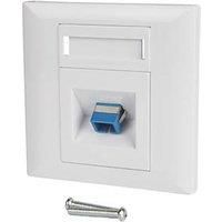 Labgear 1-Gang Fibre Socket White with White Inserts (849KM)