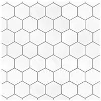 Arthouse Wall Tile Hexagon 30.5X30.5Cm White 5 Tiles Per Pack , White