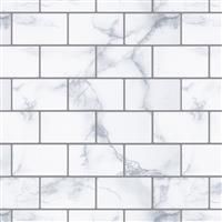 Arthouse Wall Tile Marble Brick 30.5X30.5Cm Grey 5 Tiles Per Pack , Grey