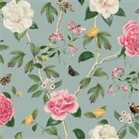 RHS Chinoiserie Charmer Blue Wallpaper