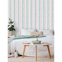 Arthouse Squiggle Stripe Wallpaper - Pink