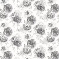 Arthouse Flower Garden Mono Wallpaper  wilko