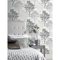 Arthouse Wildwood Grey Mono Wallpaper