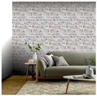 Arthouse Realistic White Washed Rustic Old Brick Wallpaper 671100