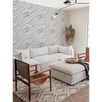 Arthouse Soft Mineral Silver Marble Glitter Wallpaper - Texture Rock Stone Marble Effect Featuring Grains from Rock Formations - Encased Glitter in a Silver Colour Tone Finish, Truly Stunning - 692605