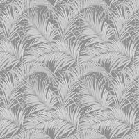 903305  Arthouse Silver Palm Leaf Grey Metallic Tropical Gunmetal Wallpaper