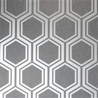 GUNMETAL SILVER LUXE HEXAGON WALLPAPER BY ARTHOUSE 906601, METALLIC, GEOMETRIC