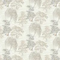 Arthouse Oriental Garden With Trees Natural Wallpaper - Red