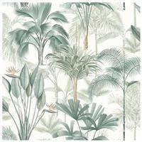 Arthouse Palm Wallpaper Tropical Jungle Leaves Brotanical White Green Nature