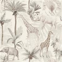 Arthouse Serengeti Animals Neutral Wallpaper