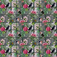 Arthouse Cuban Tropicana Wallpaper Exotic Birds Lily Flowers Window Multi 924408