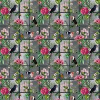 Arthouse Cuban Tropicana Wallpaper Exotic Birds Lily Flowers Window Multi 924408