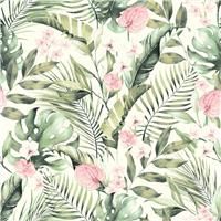 Arthouse Tropical Floral Pink & Green Wallpaper