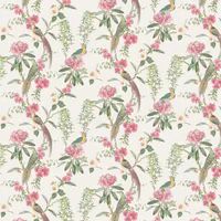 Arthouse Exotic Garden Pink Green Wallpaper Floral Birds Leaves Feature Wall