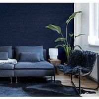 Arthouse Navy Blue Plain Weave Effect Texture Smooth Flat Wallpaper 946002