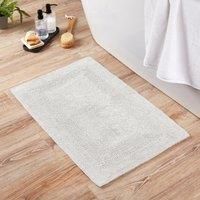 Super Soft Reversible White Bath Mat White