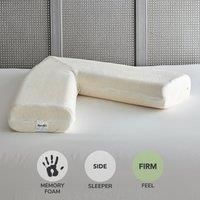 Memory Foam VShaped FirmSupport Pillow White