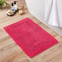 Super Soft Reversible Fuchsia Bath Mat Fuchsia (Pink)