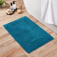 Super Soft Reversible Teal Bath Mat Green