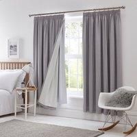 Pencil Pleat Blackout Curtain Linings White and Grey