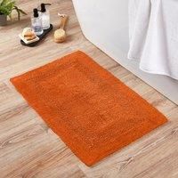 Super Soft Reversible Burnt Orange Bath Mat Green